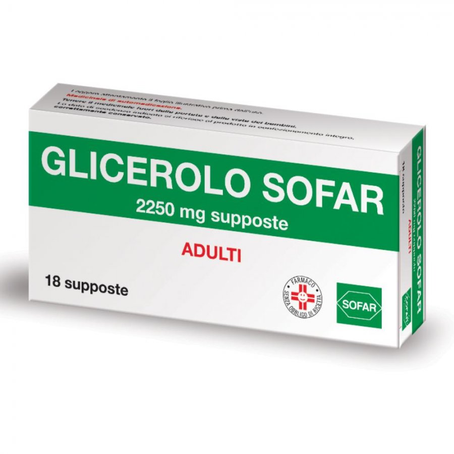 GLICEROLO SOFAR ADULTI 18 SUPPOSTE 2250MG