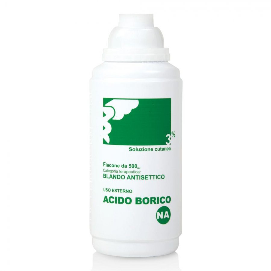 Acido Borico 3% Soluzione Cutanea 500ml - Antisettico e Decongestionante