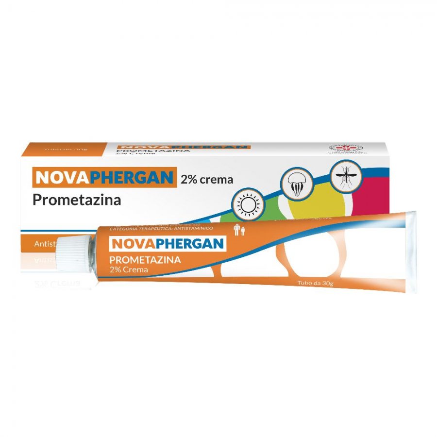 Nova Phergan 2% Crema 30g - Trattamento per Punture d'Insetto e Irritazioni Cutanee