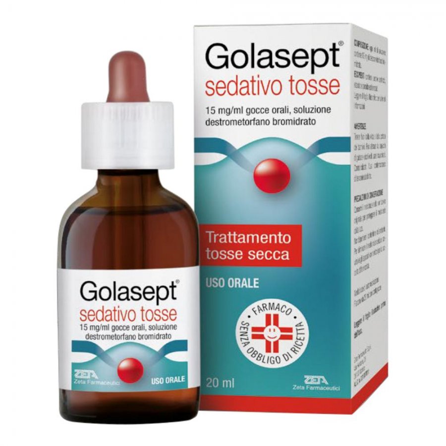 Golasept - Sedativo Tosse 20 ml - Sciroppo per la Tosse con Propoli e Miele, 20 ml - Rimedio Naturale per la Tosse