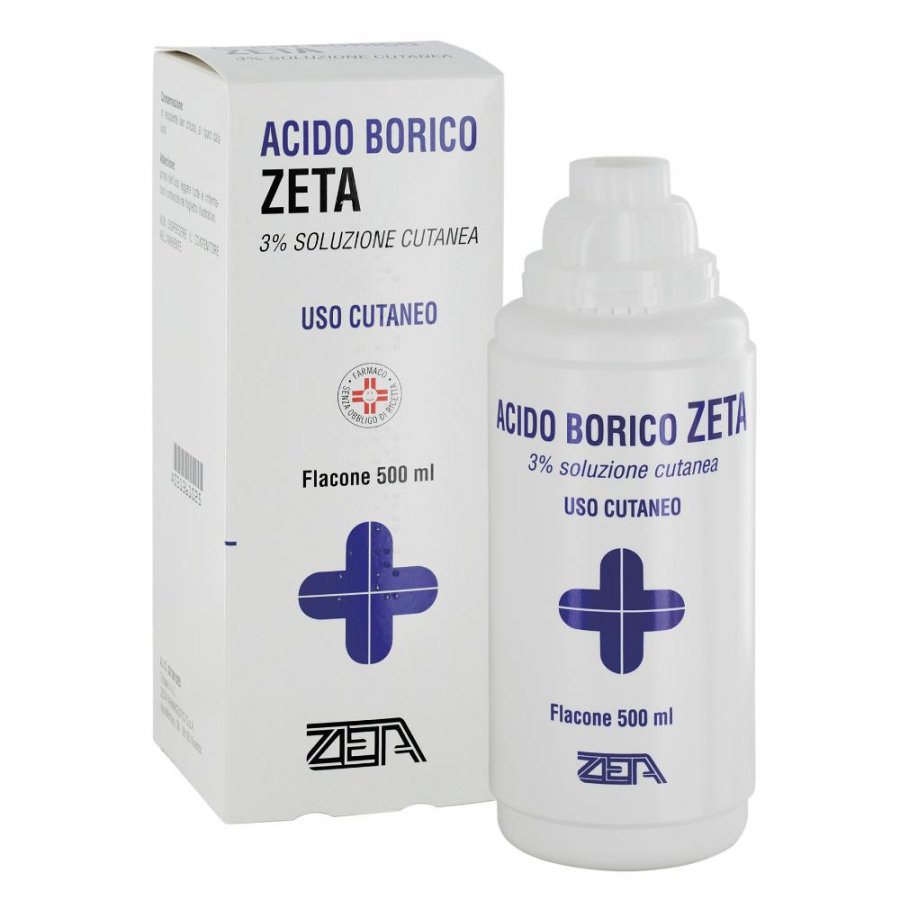 Zeta - Acido Borico Soluzione Cutanea 500ml 3%