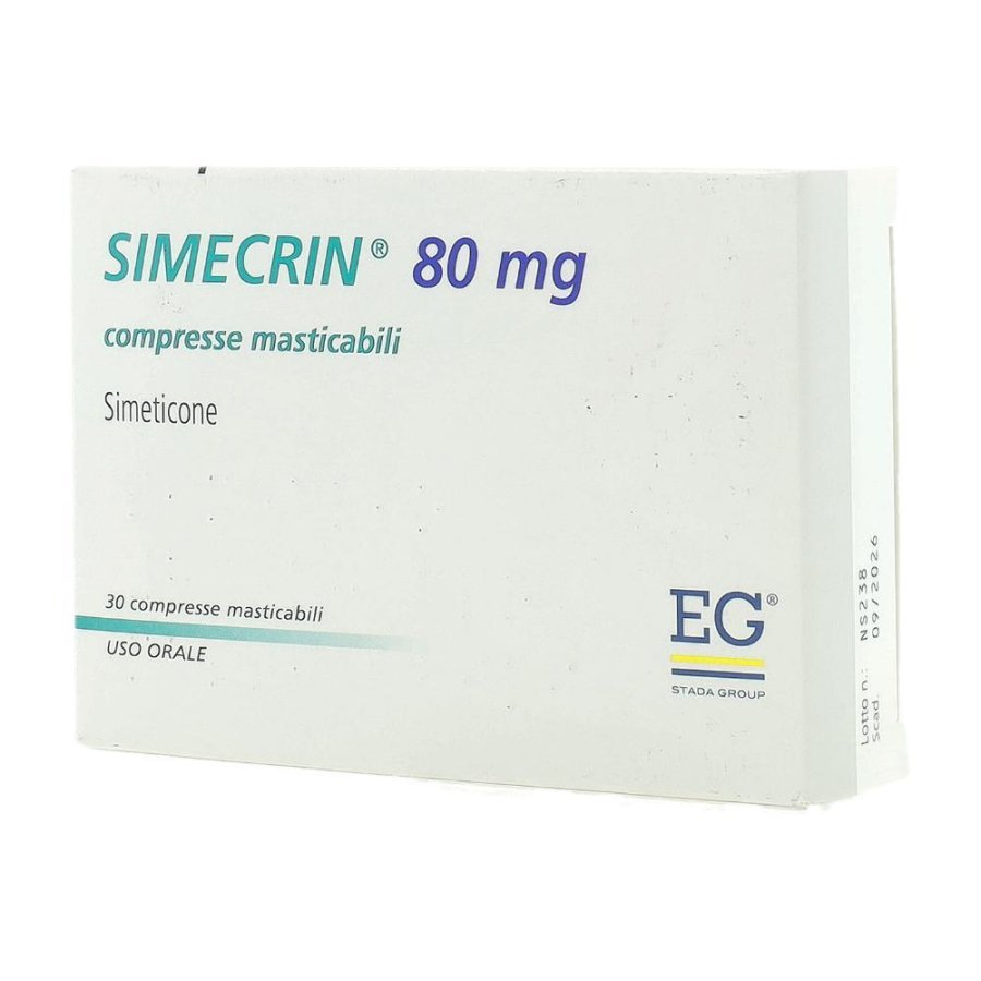 Simecrin 30 Compresse Masticabili 80mg Simecrin 30 Compresse Masticabili 80mg