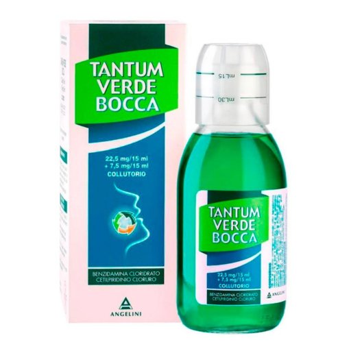 Angelini Tantum Verde Bocca Collutorio 240ml - Antisettico, Antinfiammatorio ed Antidolorifico per Irritazioni della Bocca e delle Gengive