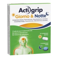 Actigrip Giorno & Notte 12 + 4 Compresse - Analgesici ed Antipiretici: Paracetamolo in Associazione