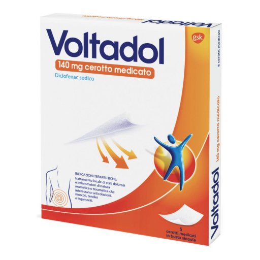 Voltadol - 5 Cerotti Medicati per il Trattamento dei Dolori Muscolari e Articolari