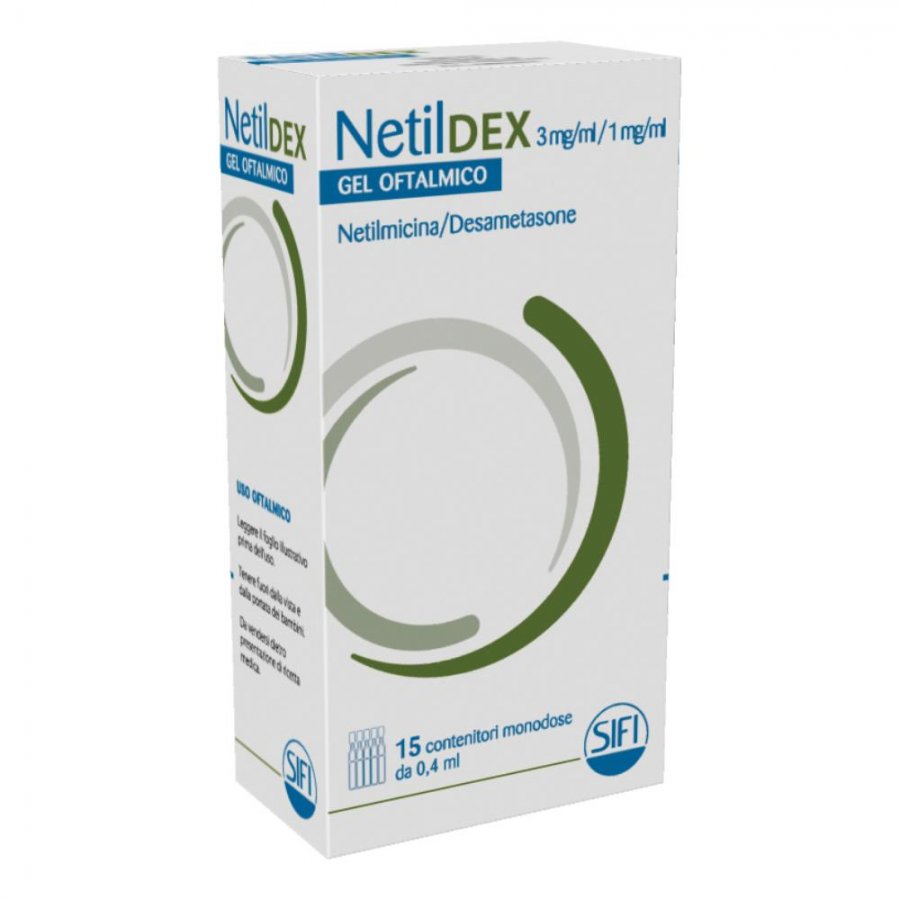 Netildex Gel Oftalmico 15 Flaconi da 0,4ml - Corticosteroidi e Antinfettivi
