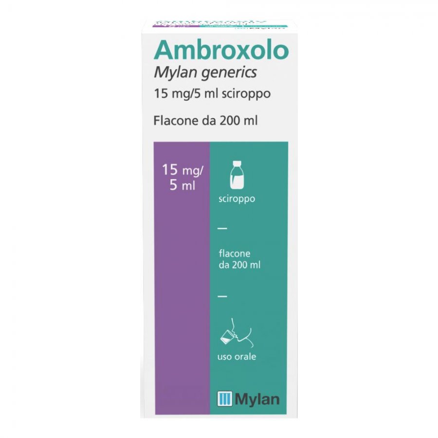 Ambroxolo Mylan 15mg/5ml Sciroppo 200 ml 