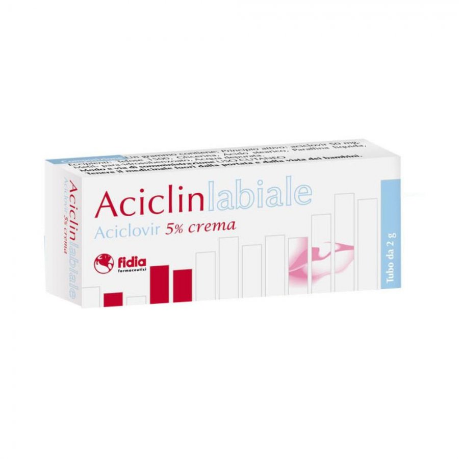 Aciclinlabiale 5% - Crema Aciclovir 2g per Herpes Labiale