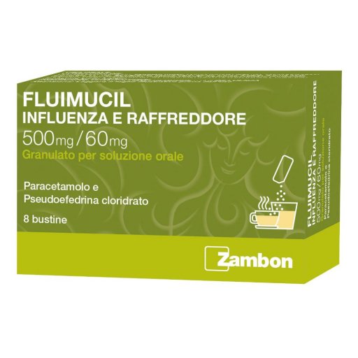 Fluimucil, Influenza Raffreddore, 8 Bustine