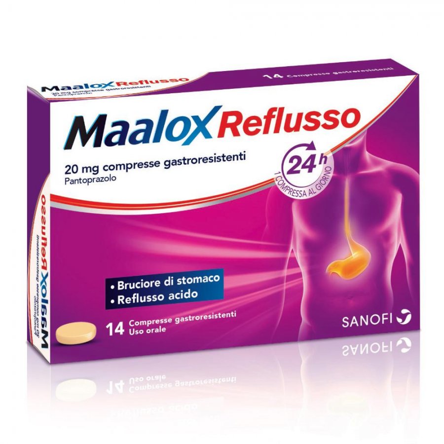 Maalox Reflusso 20 Mg Compresse Gastroresistenti 14 Compresse