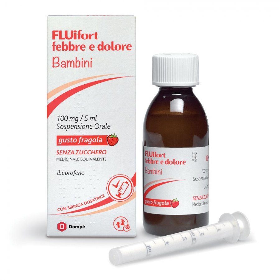 Fluifort - Febbre e dolore 150 ml gusto fragola