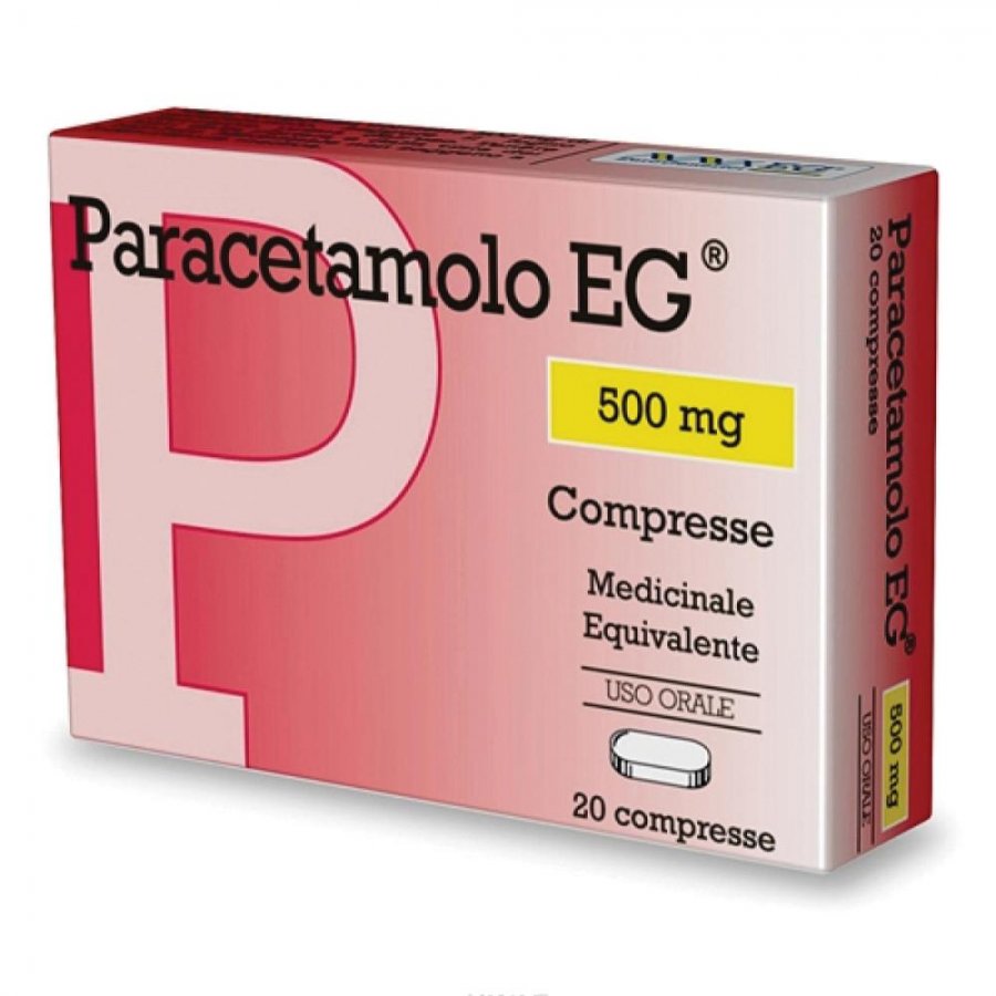 Paracetamolo Eg 500mg Antipiretico e Antidolorifico 20 Compresse