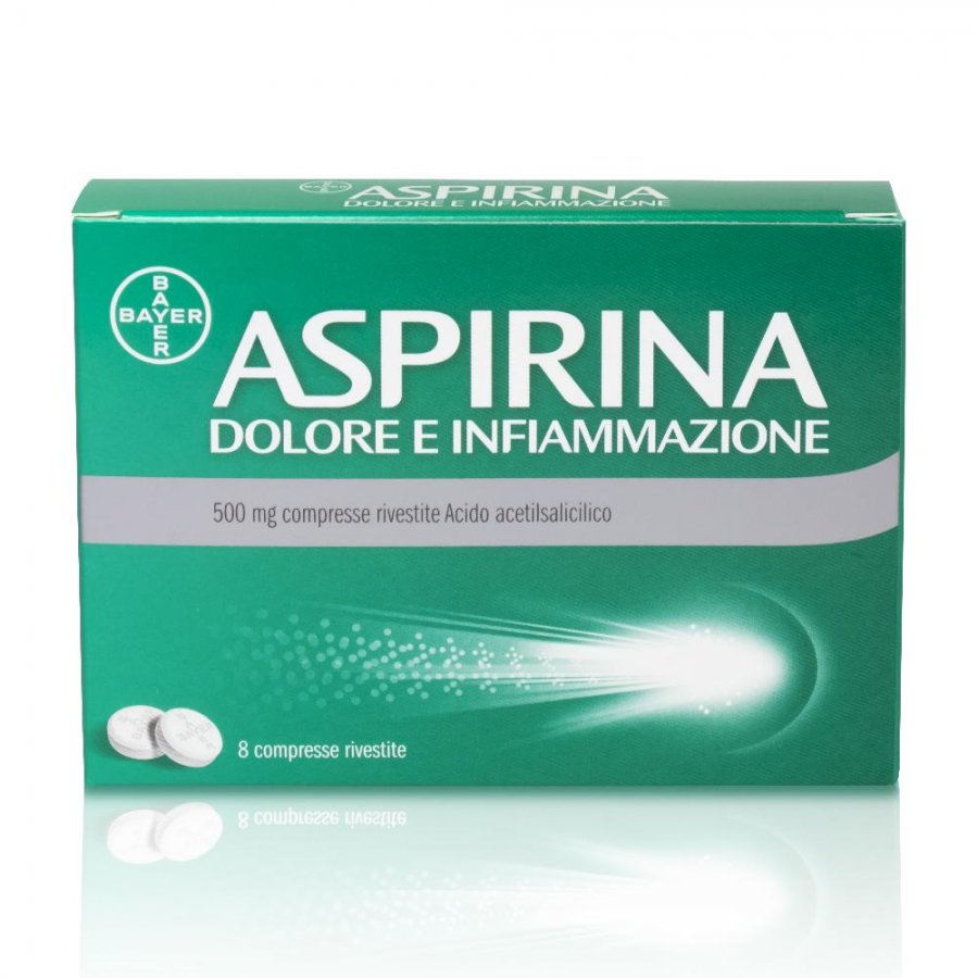 Aspirina Dolore E Infiammazione - 8 Compresse 500 mg - Contro il mal di testa e dolore cervicale