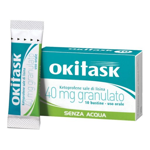 Okitask 10 Bustine Uso Orale Senza Acqua - Farmaco Antiinfiammatorio ed Antireumatico Non Steroideo
