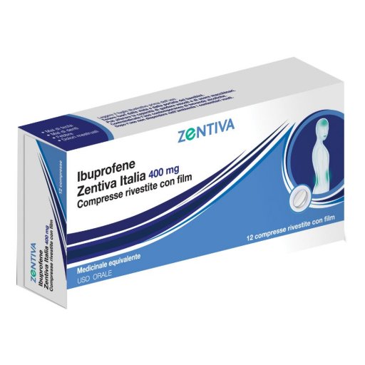 Zentiva, Ibuprofene 400 mg, 12 compresse