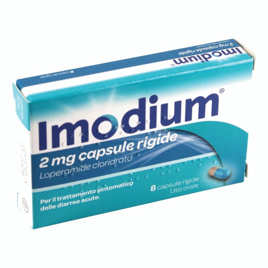 Imodium Diarree Acute, 8 Capsule Rigide 2mg - Trattamento per la Diarrea Occasionale