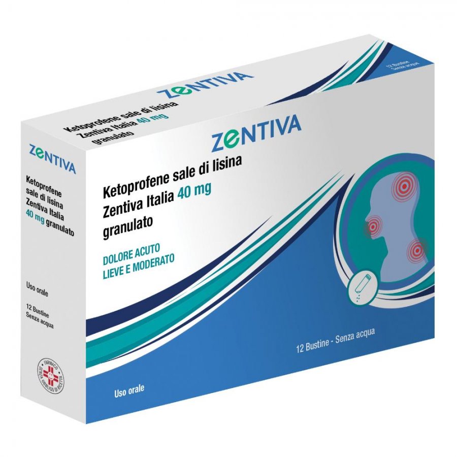 Ketoprofene Sale Di Lisina Zentiva Orale Granulato 12 Bustine 40 mg - Trattamento per il Dolore