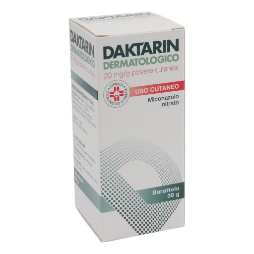 Daktarin Polvere Cutanea 30g 20mg/g - Trattamento per Infezioni Cutanee da Dermatofiti e Candida