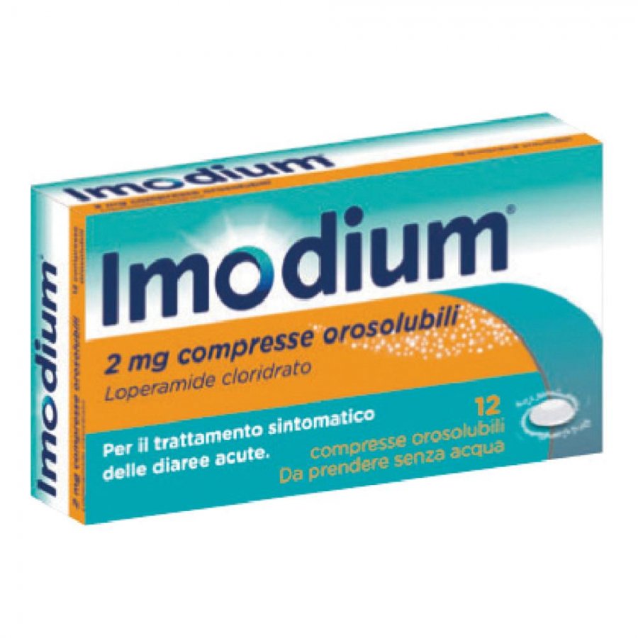Imodium 12 Compresse Orosolubili 2mg - Trattamento per la Diarrea