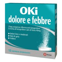 Oki - Dolore e Febbre 12 Compresse Effervescenti, Analgesico e Antipiretico