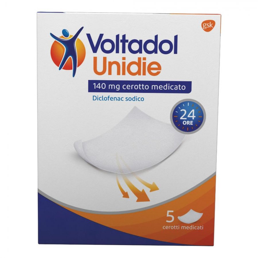Voltadol Unidie - 5 Cerotti Medi per il Trattamento dei Dolori Muscolari e Articolari