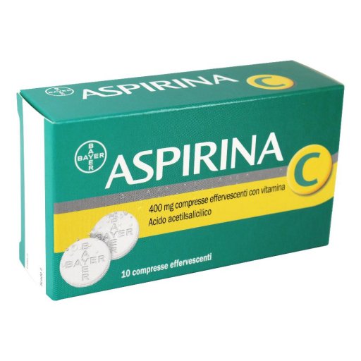 Aspirina C 400mg, 10 Compresse Effervescenti – Analgesico e Antipiretico per Febbre e Dolori