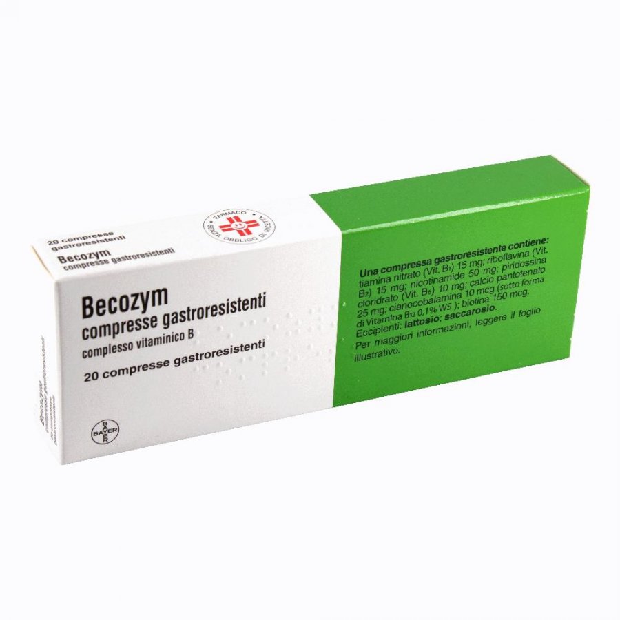 Becozym Compresse Gastroresistenti - Integratore di Vitamina B12 - 20 Compresse