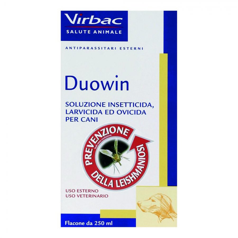 Duowin Soluzione Insetticida per Cani 250ml - Repellente Antiparassitario