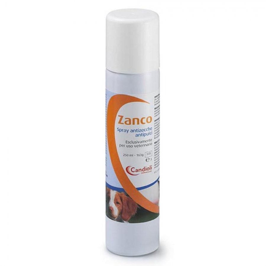 Zanco Spray Antizecche Antipulci 250ml - Repellente per Parassiti per Cani e Gatti