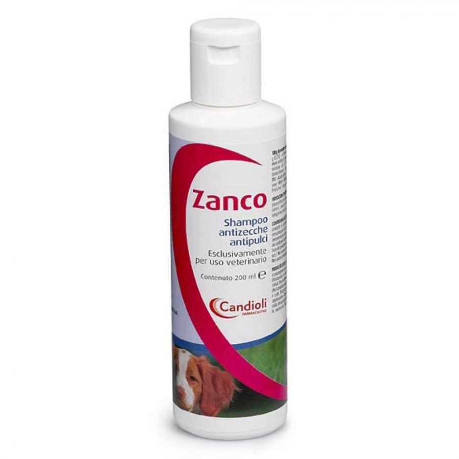 Zanco Shampoo Antiparassitario Cani 200ml - Detergente per Cani con Azione Antiparassitaria