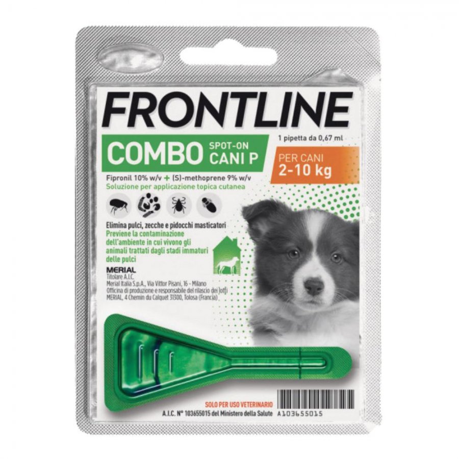 Frontline Combo Cani 1 Pipetta da 0,67ml - Protezione Antiparassitaria per Cani 2-10kg