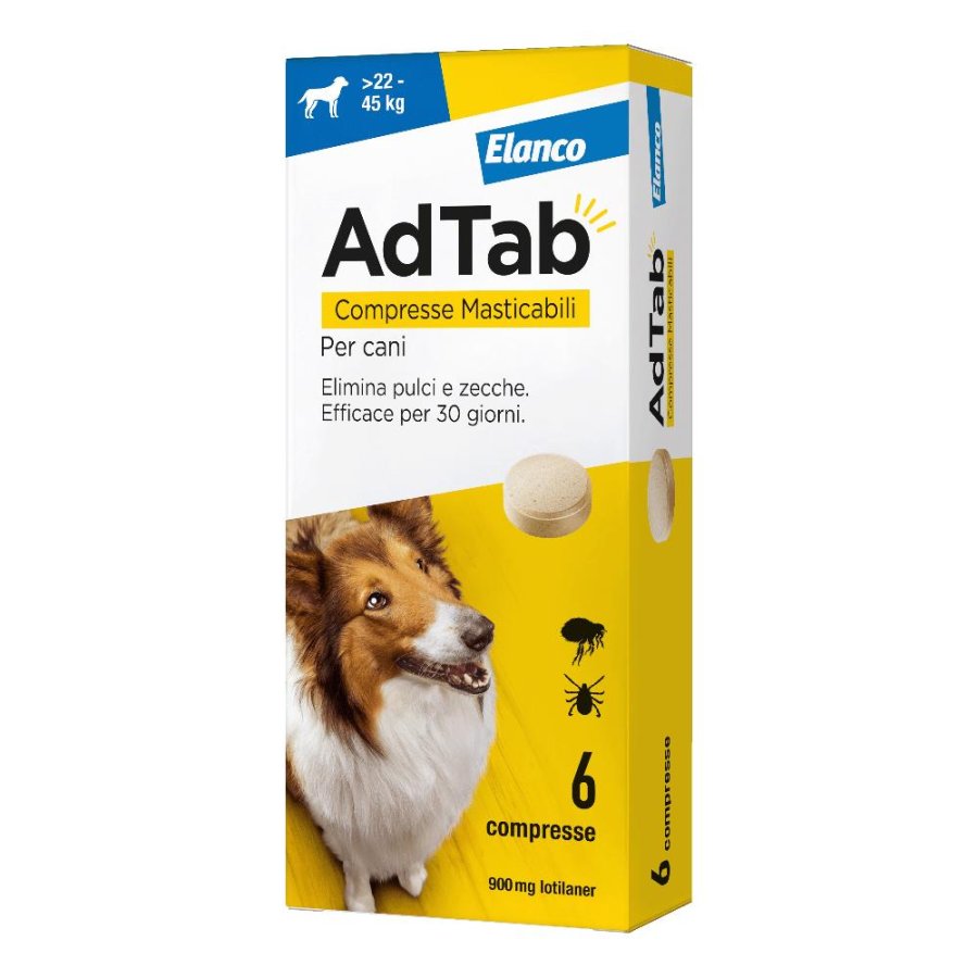 ADTAB 6CPR 900MG CANI 22 45KG ADTAB 6CPR 900MG CANI 22 45KG