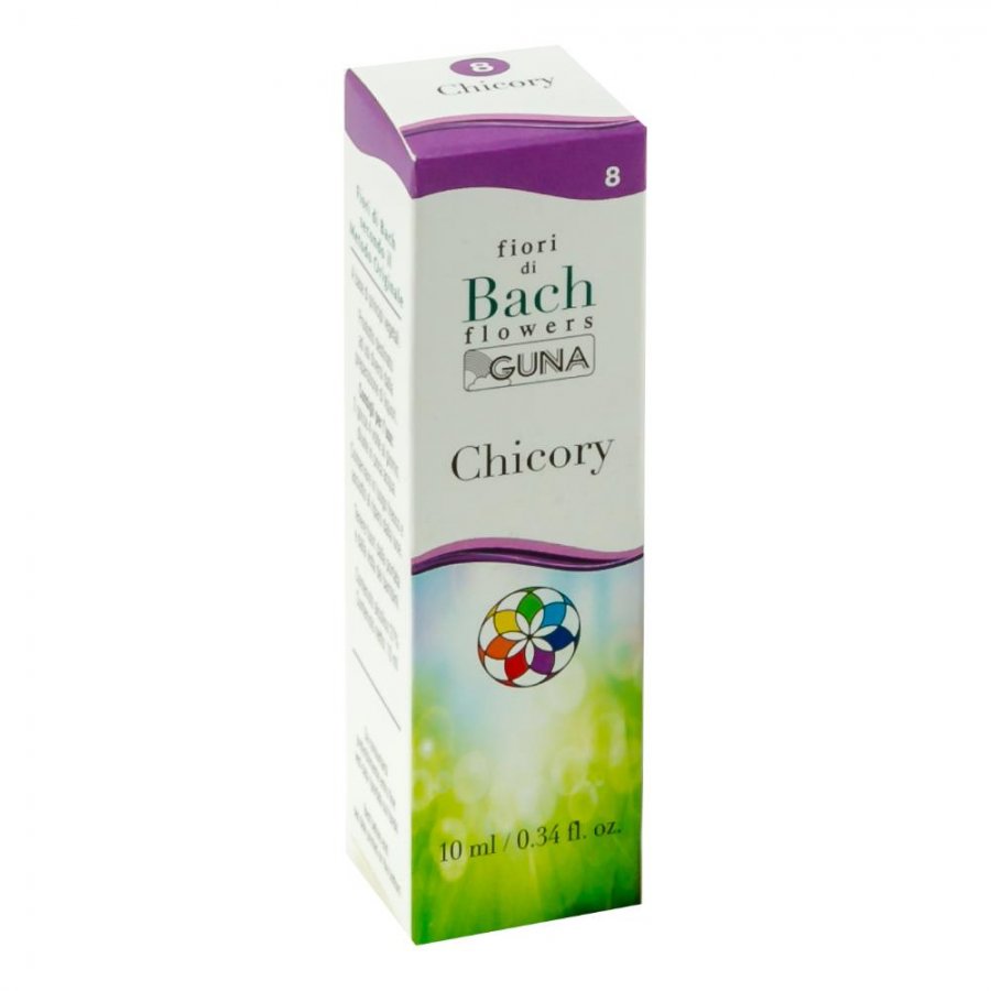 Guna Fiori di Bach Flowers 8 Chicory 10ml - Amorevolezza e Autonomia, Prodotto Senza Glutine