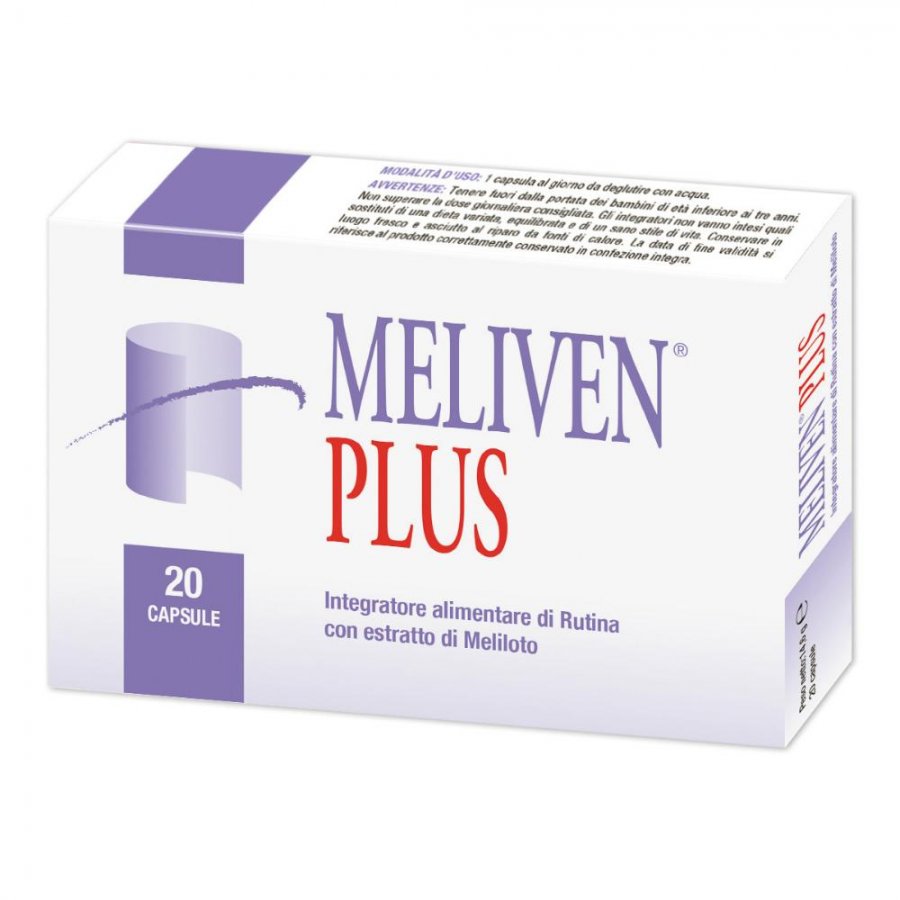 Meliven Plus Integratore 20 capsule - Migliora il Microcircolo e la Funzionalità Venosa