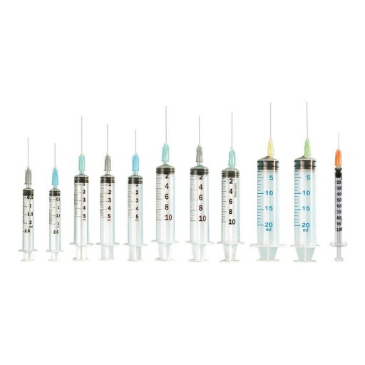 Safety Siringa 10 Ml Ago Gauge 22 Numero 12 Cono Centrale, 1 Pezzo, Siringa Monouso per Dosaggi Precisi