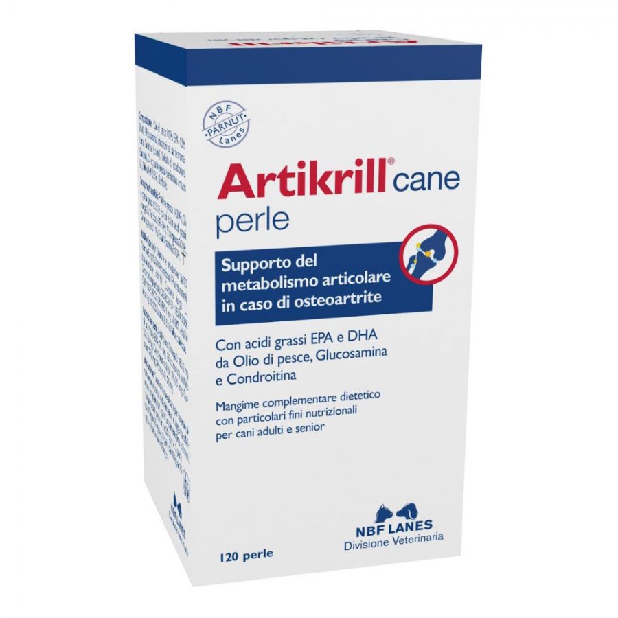Artikrill Cane 120 Perle - Integratore per il Metabolismo Articolare e Sostegno nell'Osteo-Artrite Canina