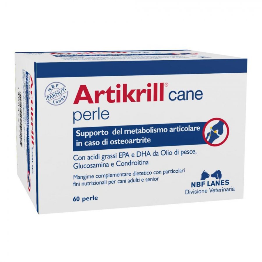 Artikrill Cane 60 Perle - Integratore per il Metabolismo Articolare e Sostegno nell'Osteo-Artrite Canina