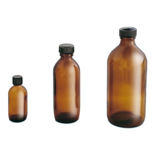 Safety Flacone Americano in Vetro Scuro 1000ml - Flacone con Chiusura a Vite