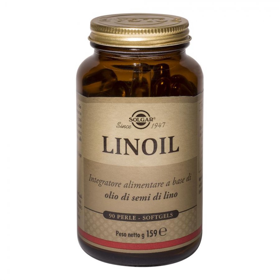 Solgar - Linoil 90 Perle Softgels - Integratore di Olio di Lino per il Benessere Generale