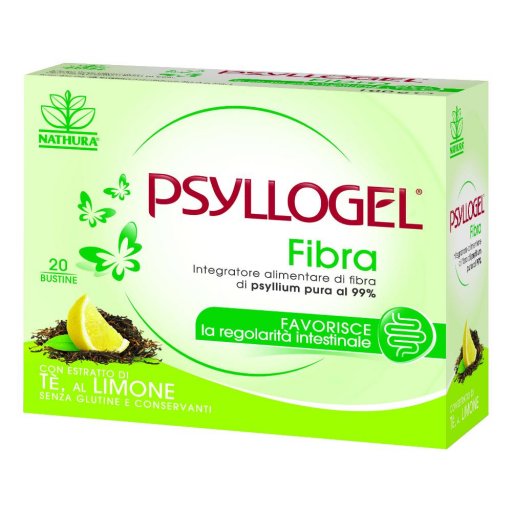 Psyllogel Fibra 20 Bustine Gusto Tè al Limone - Integratore di Fibre per la Digestione