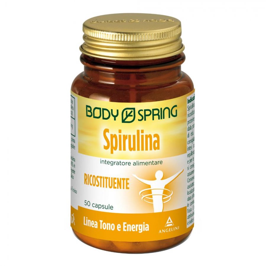 Body Spring Spirulina Integratore Alimentare 50 Capsule - Ricca di Nutrienti Essenziali per il Benessere