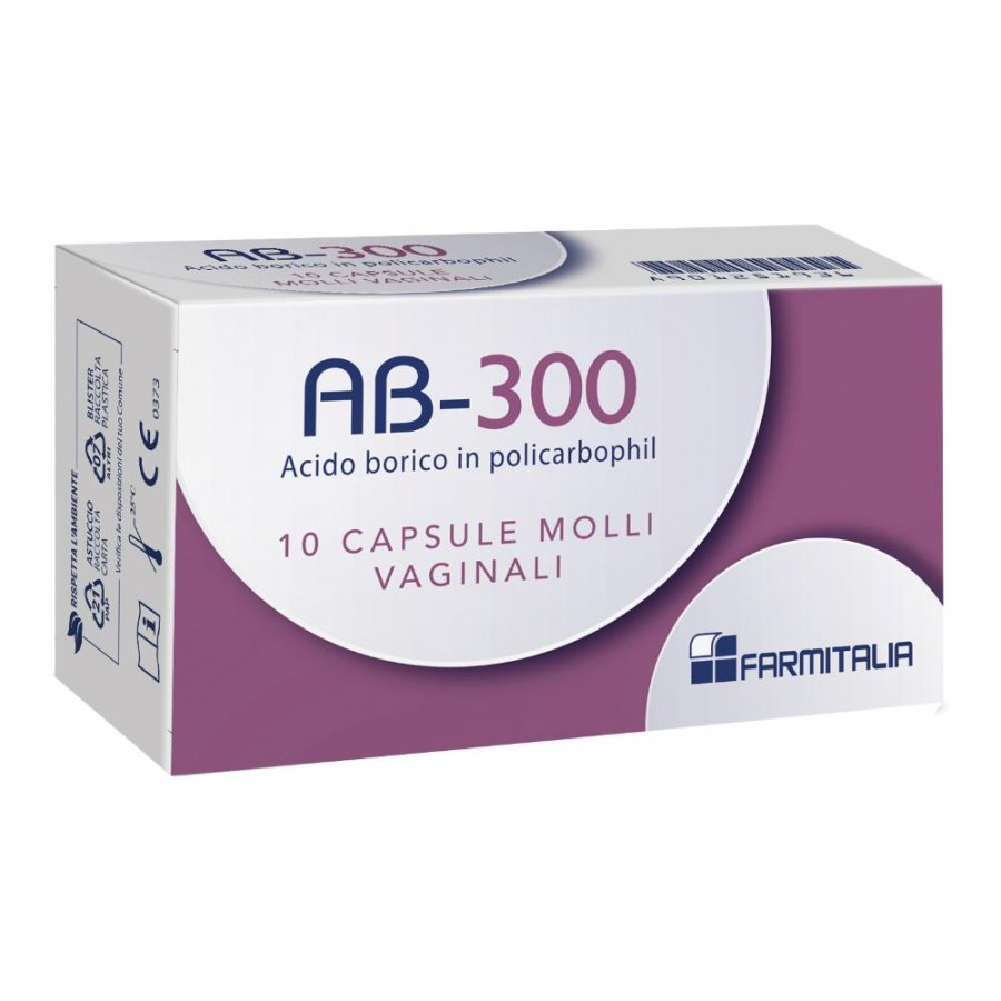 AB-300 10 Capsule Vaginali per il Benessere Intimo