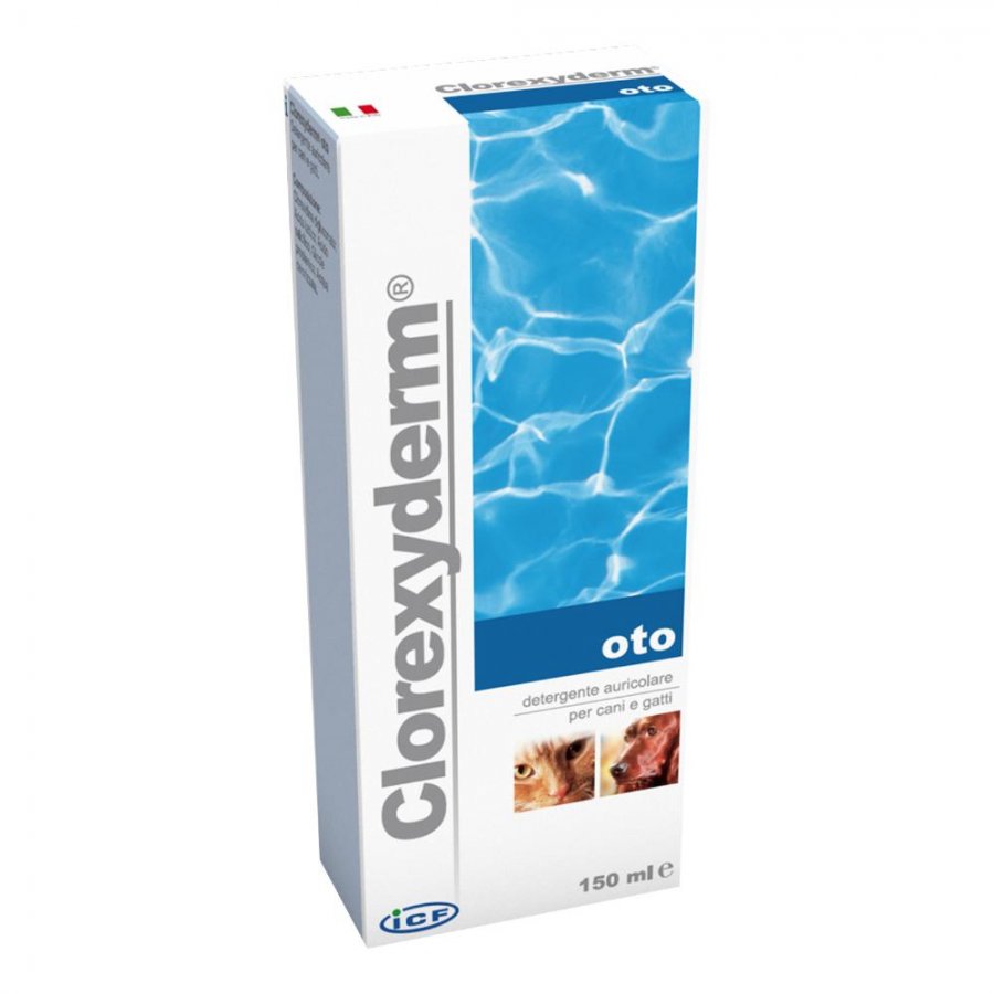 Clorexyderm Oto Detergente Auricolare 150ml per Cani e Gatti - Igiene Auricolare Efficace