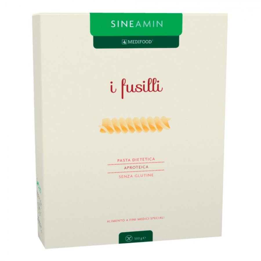 Sineamin Fusilli 500g - Pasta senza glutine, basso contenuto di sodio e proteine