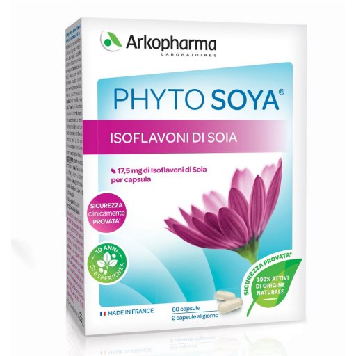 Arkopharma Phyto Soya 60 Capsule - Integratore con Estratto Standardizzato di Soia ad Alto Contenuto di Isoflavoni