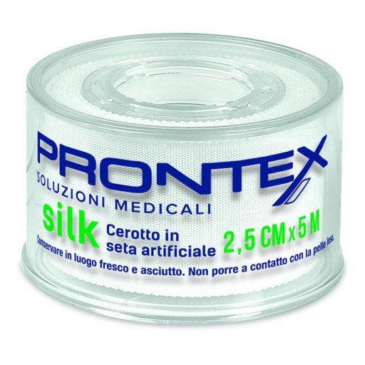 Prontex Silk Rocchetto Cerotto 2.5cm x 5m - Dispositivo Medico CE, Classe I