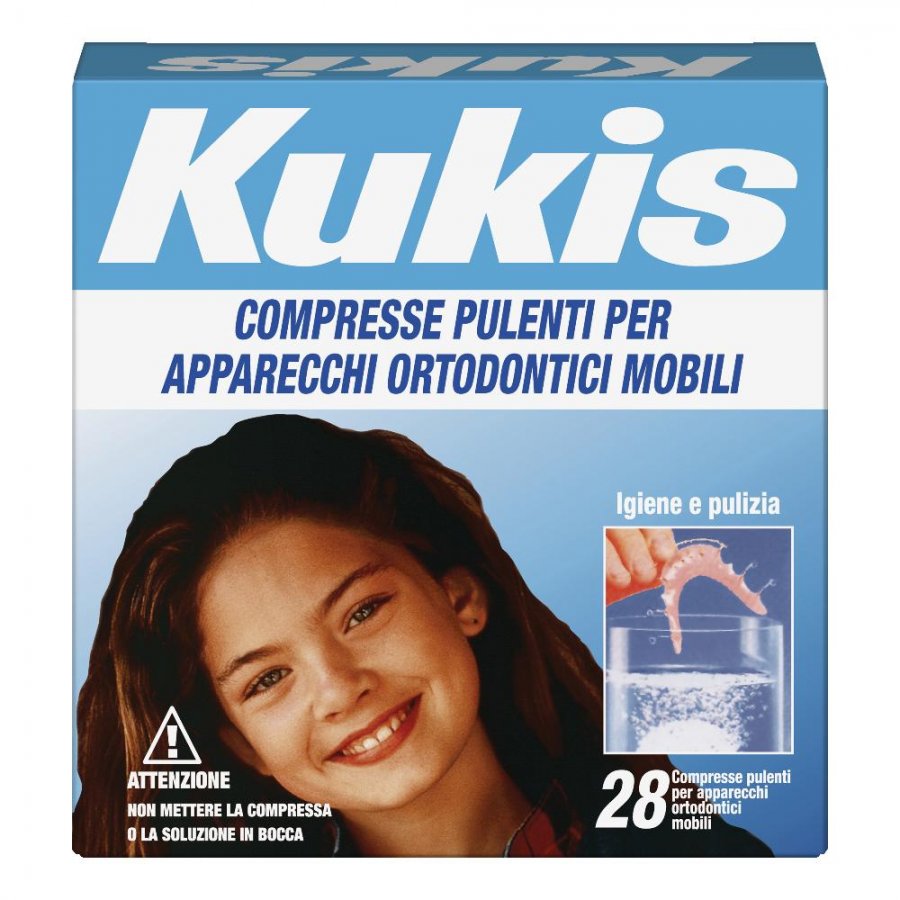 Kukis - 28 Compresse Pulenti per Apparecchi Ortodontici Mobili - Igiene Perfetta e Freschezza Ogni Giorno