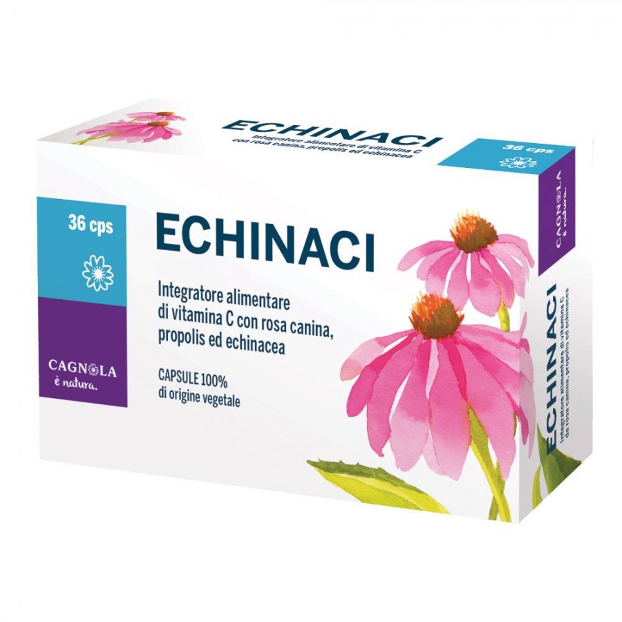 Echinaci 36 Capsule Vegetali - Integratore di Echinacea per il Supporto Immunitario