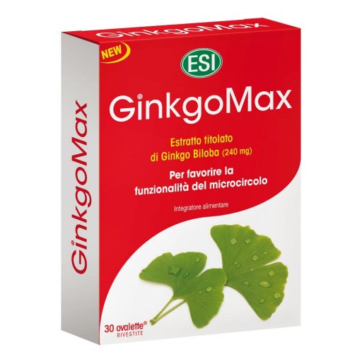 ESI GinkgoMax, Integratore per Migliorare le Funzioni Mentali, 30 Ovalette