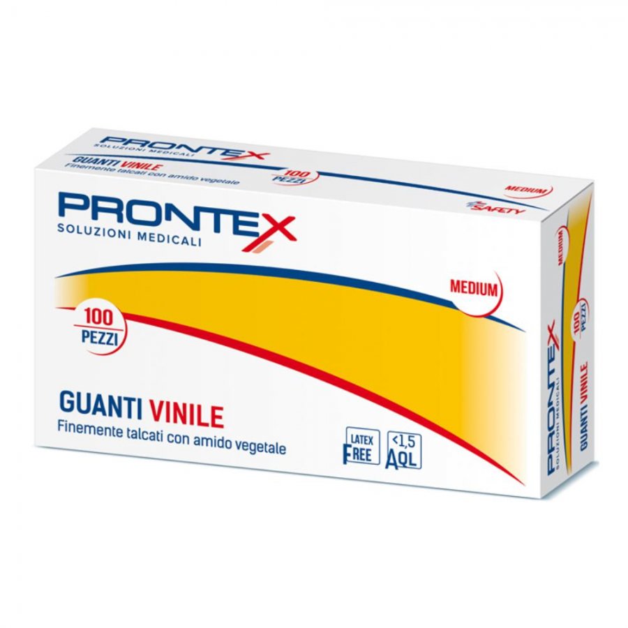 Prontex Guanti In Vinile Misura Grande 100 Pezzi - Guanti Monouso Ideali per Uso Generico e Sensibilità